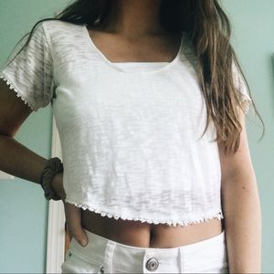 PacSun White Crop Top